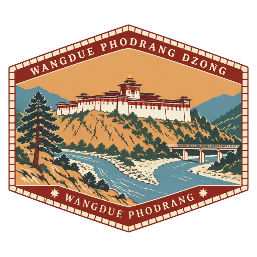 Wangdue Phodrang Dzong travel stamp