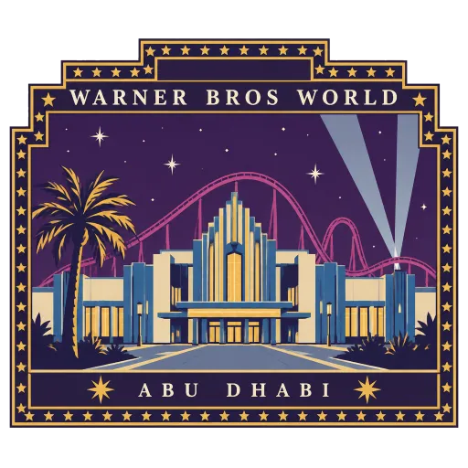 Warner Bros. World Abu Dhabi travel stamp