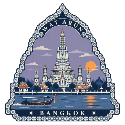 Wat Arun travel stamp
