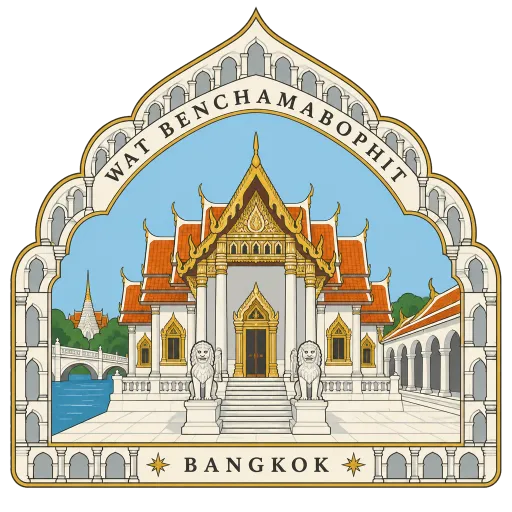 Wat Benchamabophit travel stamp