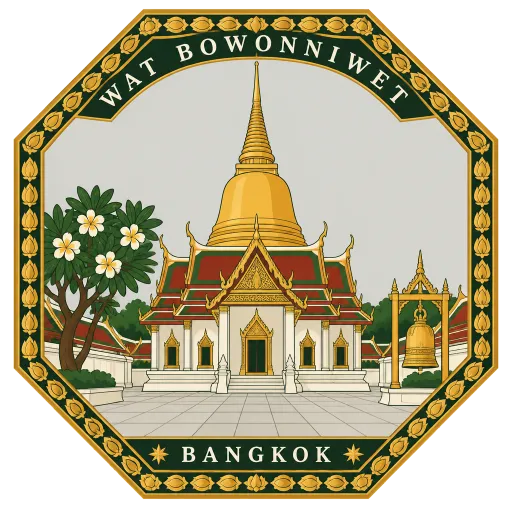Wat Bowonniwet travel stamp