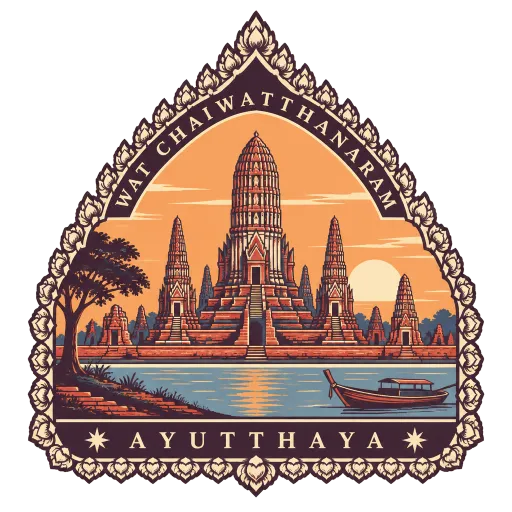 Wat Chaiwatthanaram travel stamp