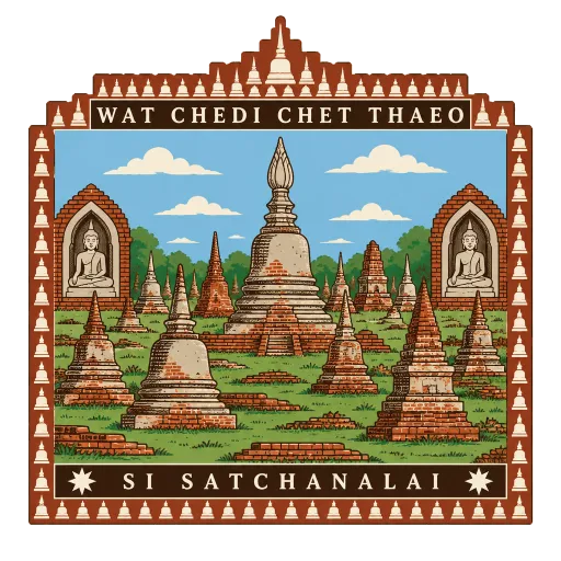 Wat Chedi Chet Thaeo travel stamp