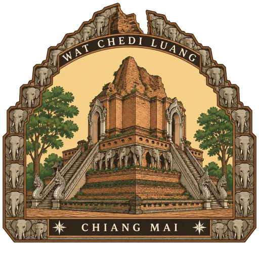 Wat Chedi Luang travel stamp