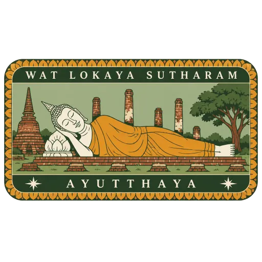 Wat Lokaya Sutharam travel stamp