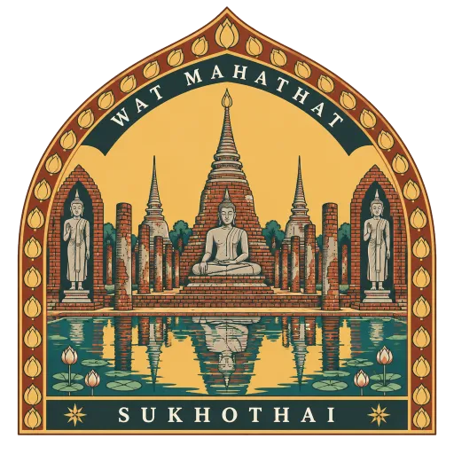Wat Mahathat travel stamp