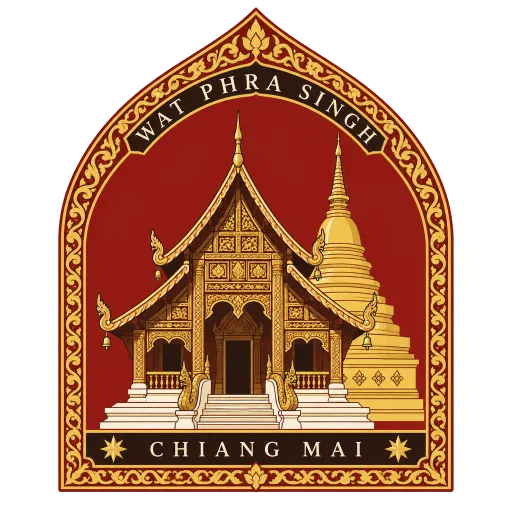 Wat Phra Singh travel stamp