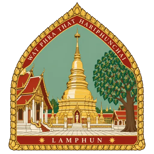 Wat Phra That Hariphunchai travel stamp