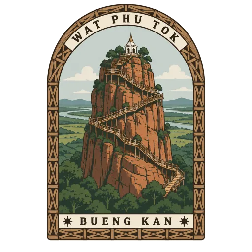 Wat Phu Tok travel stamp