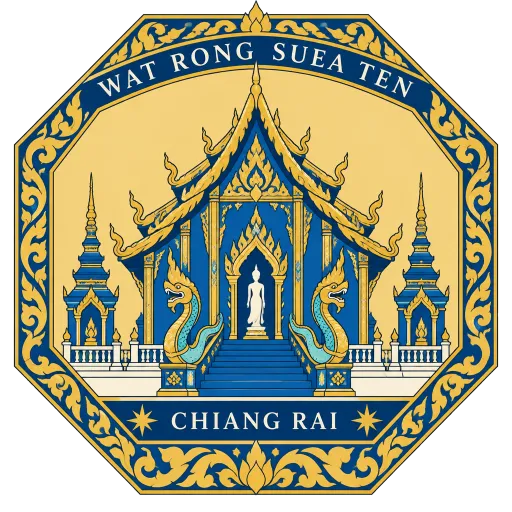 Wat Rong Suea Ten travel stamp