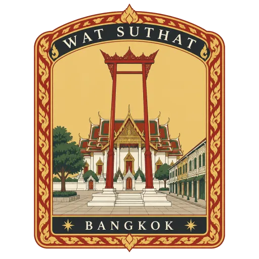 Wat Suthat travel stamp