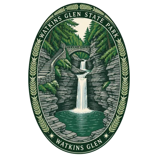Watkins Glen State Park travel stamp