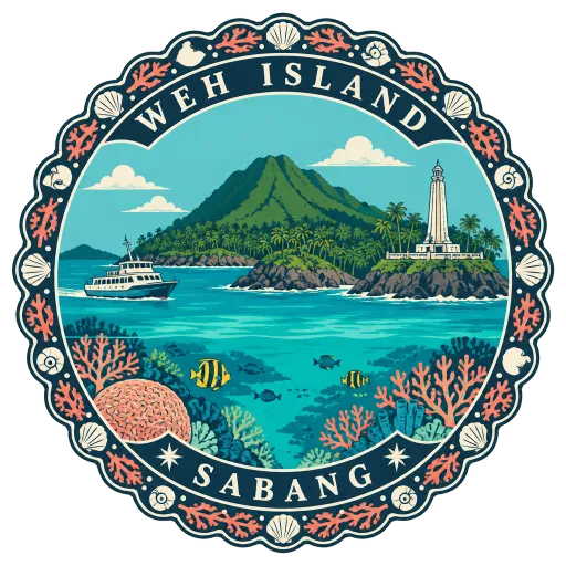 Weh Island travel stamp