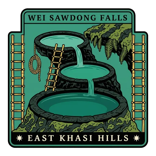Wei Sawdong Falls travel stamp