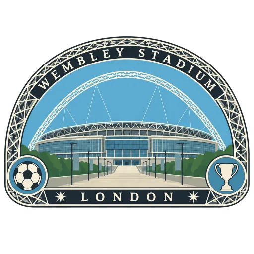 Wembley Stadium travel stamp