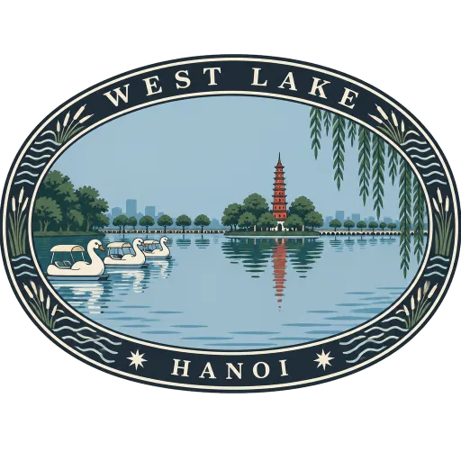 West Lake travel stamp