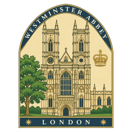 Westminster Abbey travel stamp
