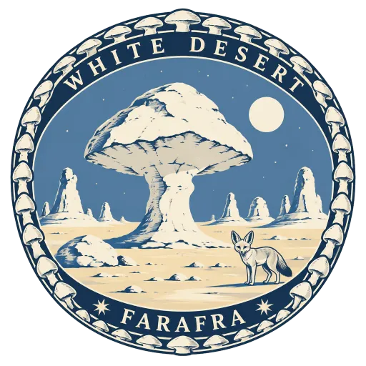 White Desert travel stamp