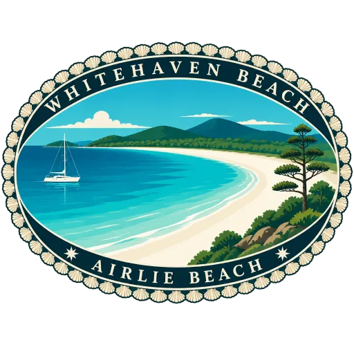 Whitehaven Beach travel stamp