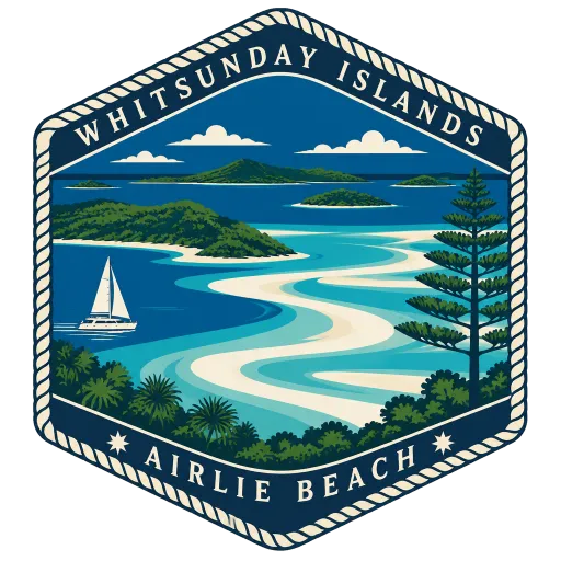 Whitsunday Islands travel stamp
