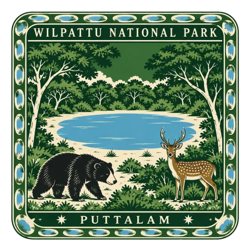 Wilpattu National Park travel stamp