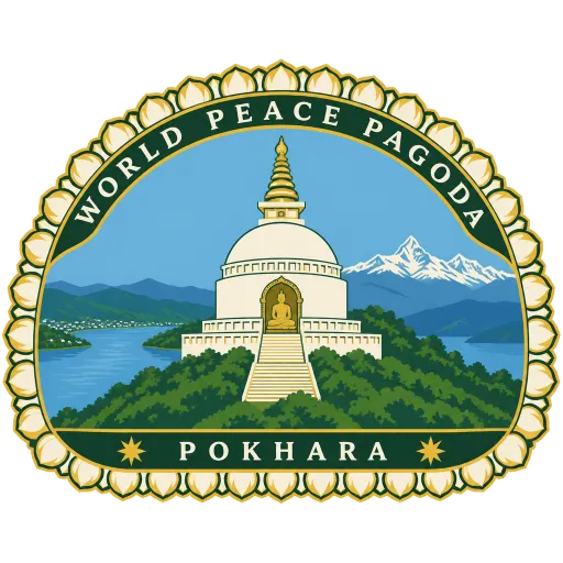 World Peace Pagoda, Pokhara travel stamp