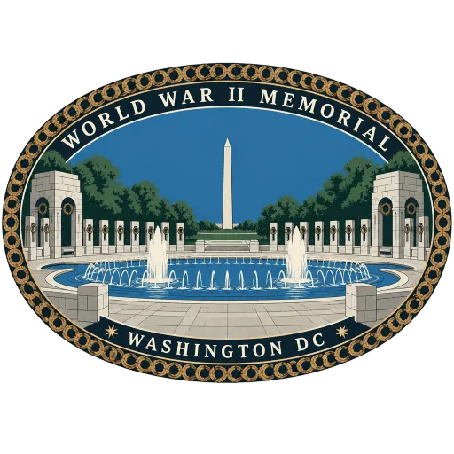 World War II Memorial travel stamp