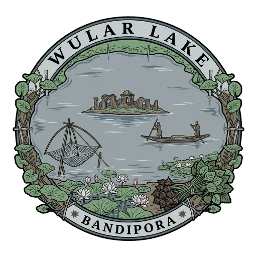 Wular Lake travel stamp