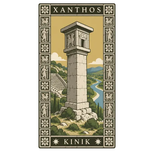 Xanthos travel stamp
