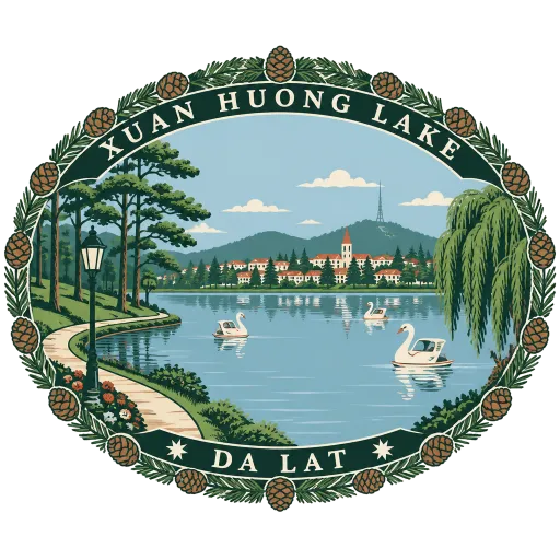 Xuan Huong Lake travel stamp
