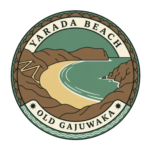 Yarada Beach travel stamp