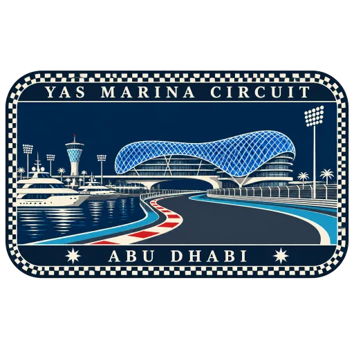 Yas Marina Circuit travel stamp