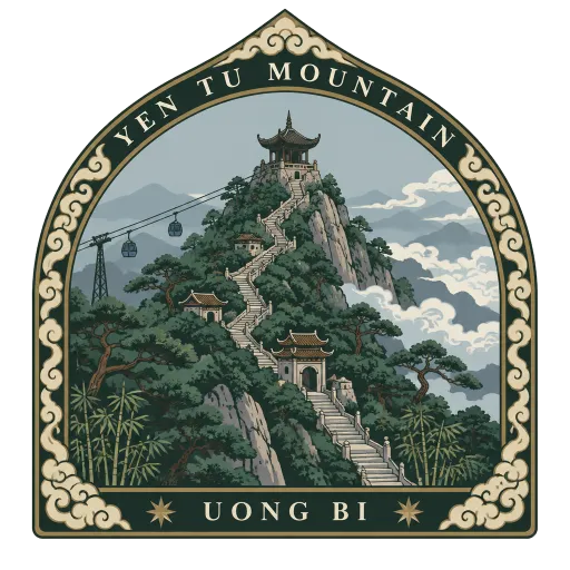 Yen Tu Mountain travel stamp