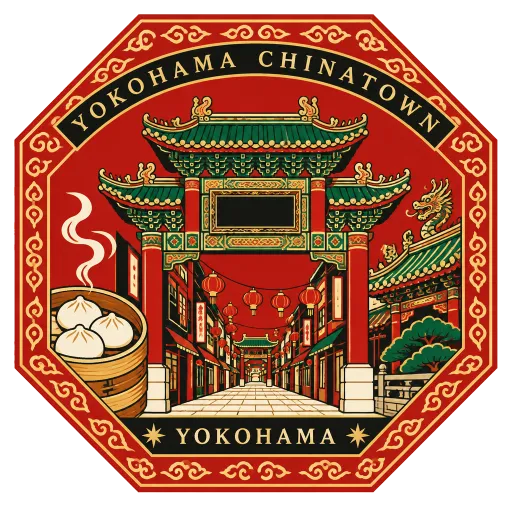 Yokohama Chinatown travel stamp