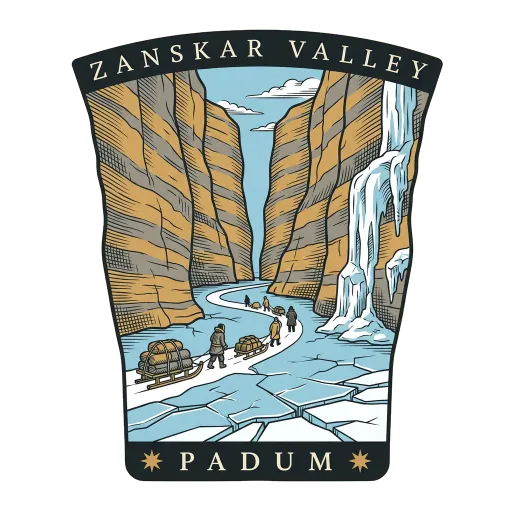 Zanskar Valley travel stamp